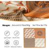 imageEXTREE 100 Pure Mulberry Silk Scarf Fashion Hair for Women Scarf Lightweight Square Neckerchief 275 275 inchesOrange Brown and Beige Horse Racing Totem