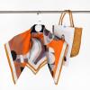 imageEXTREE 100 Pure Mulberry Silk Scarf Fashion Hair for Women Scarf Lightweight Square Neckerchief 275 275 inchesPony Jumping Orange