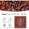 imageEXTREE 100 Pure Mulberry Silk Scarf Fashion Hair for Women Scarf Lightweight Square Neckerchief 275 275 inchesRed Tree of Life