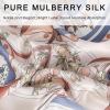 imageEXTREE 100 Pure Mulberry Silk Scarf Fashion Hair for Women Scarf Lightweight Square Neckerchief 275 275 inchesRoman Garden Lotus Root Starch