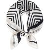 imageEXTREE 100 Pure Mulberry Silk Scarf Fashion Hair for Women Scarf Lightweight Square Neckerchief 275 275 inchesSparse Hedge Black and White