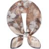 imageEXTREE 100 Pure Mulberry Silk Scarf Fashion Hair for Women Scarf Lightweight Square Neckerchief 275 275 inchesTemperament White Flowers