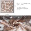 imageEXTREE 100 Pure Mulberry Silk Scarf Fashion Hair for Women Scarf Lightweight Square Neckerchief 275 275 inchesTemperament White Flowers