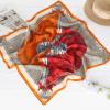 imageEXTREE 100 Pure Mulberry Silk Scarf Fashion Hair for Women Scarf Lightweight Square Neckerchief 275 275 inchesTwo Horses Weaving Love Each Other