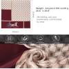 imageEXTREE 100 Pure Mulberry Silk Scarf Fashion Hair for Women Scarf Lightweight Square Neckerchief 275 275 inchesWanhui Wine Red