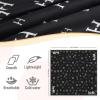 imageEXTREE Fashion Silky Satin Headscarf for Women Girls Exquisite Pattern Lightweight Silk Graceful Scarfs 275 x 275 inchesAlphabet Carriage Black