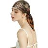 imageEXTREE Fashion Silky Satin Headscarf for Women Girls Exquisite Pattern Lightweight Silk Graceful Scarfs 275 x 275 inchesAncient Babylonian Cashew Flower