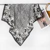 imageEXTREE Fashion Silky Satin Headscarf for Women Girls Exquisite Pattern Lightweight Silk Graceful Scarfs 275 x 275 inchesBlack Graffiti Flowers