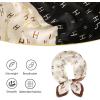 imageEXTREE Fashion Silky Satin Headscarf for Women Girls Exquisite Pattern Lightweight Silk Graceful Scarfs 275 x 275 inchesBlack White