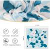 imageEXTREE Fashion Silky Satin Headscarf for Women Girls Exquisite Pattern Lightweight Silk Graceful Scarfs 275 x 275 inchesBlue Dreamy Dots