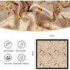 imageEXTREE Fashion Silky Satin Headscarf for Women Girls Exquisite Pattern Lightweight Silk Graceful Scarfs 275 x 275 inchesChain Beige
