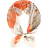 imageEXTREE Fashion Silky Satin Headscarf for Women Girls Exquisite Pattern Lightweight Silk Graceful Scarfs 275 x 275 inchesCharacter Photo Frame Orange