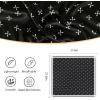 imageEXTREE Fashion Silky Satin Headscarf for Women Girls Exquisite Pattern Lightweight Silk Graceful Scarfs 275 x 275 inchesCross Arrow Black