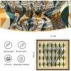 imageEXTREE Fashion Silky Satin Headscarf for Women Girls Exquisite Pattern Lightweight Silk Graceful Scarfs 275 x 275 inchesDiamond Brown Edge