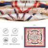 imageEXTREE Fashion Silky Satin Headscarf for Women Girls Exquisite Pattern Lightweight Silk Graceful Scarfs 275 x 275 inchesFashion Route Beige