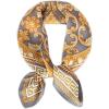 imageEXTREE Fashion Silky Satin Headscarf for Women Girls Exquisite Pattern Lightweight Silk Graceful Scarfs 275 x 275 inchesFlower Vine Gray Background
