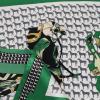 imageEXTREE Fashion Silky Satin Headscarf for Women Girls Exquisite Pattern Lightweight Silk Graceful Scarfs 275 x 275 inchesGreen Sky