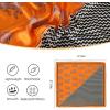 imageEXTREE Fashion Silky Satin Headscarf for Women Girls Exquisite Pattern Lightweight Silk Graceful Scarfs 275 x 275 inchesHerringbone Carriage Orange Frame