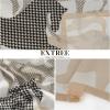 imageEXTREE Fashion Silky Satin Headscarf for Women Girls Exquisite Pattern Lightweight Silk Graceful Scarfs 275 x 275 inchesHoundstooth Horse Beige