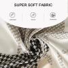 imageEXTREE Fashion Silky Satin Headscarf for Women Girls Exquisite Pattern Lightweight Silk Graceful Scarfs 275 x 275 inchesHoundstooth Horse Beige