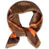 imageEXTREE Fashion Silky Satin Headscarf for Women Girls Exquisite Pattern Lightweight Silk Graceful Scarfs 275 x 275 inchesHuizi Pattern Coffee