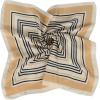 imageEXTREE Fashion Silky Satin Headscarf for Women Girls Exquisite Pattern Lightweight Silk Graceful Scarfs 275 x 275 inchesKhaki Back Stripes