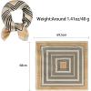 imageEXTREE Fashion Silky Satin Headscarf for Women Girls Exquisite Pattern Lightweight Silk Graceful Scarfs 275 x 275 inchesKhaki Back Stripes