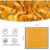 imageEXTREE Fashion Silky Satin Headscarf for Women Girls Exquisite Pattern Lightweight Silk Graceful Scarfs 275 x 275 inchesLock Horse Plaid Turmeric
