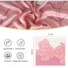 imageEXTREE Fashion Silky Satin Headscarf for Women Girls Exquisite Pattern Lightweight Silk Graceful Scarfs 275 x 275 inchesMovie Camellia Pollen White