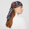 imageEXTREE Fashion Silky Satin Headscarf for Women Girls Exquisite Pattern Lightweight Silk Graceful Scarfs 275 x 275 inchesNavy Blue Belt