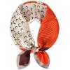 imageEXTREE Fashion Silky Satin Headscarf for Women Girls Exquisite Pattern Lightweight Silk Graceful Scarfs 275 x 275 inchesOrange Coffee Moon