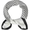 imageEXTREE Fashion Silky Satin Headscarf for Women Girls Exquisite Pattern Lightweight Silk Graceful Scarfs 275 x 275 inchesWide Stripes White