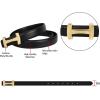 imageEXTREE Gold Buckle Belts for Women Fashion Waist Band Elegant Ladies Belt Gift for WomenIdeal for Dresses JeansDesign Gold Buckle Black Leather