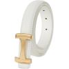 imageEXTREE Gold Buckle Belts for Women Fashion Waist Band Elegant Ladies Belt Gift for WomenIdeal for Dresses JeansDesign Gold Buckle White Leather
