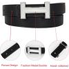 imageEXTREE Gold Buckle Belts for Women Fashion Waist Band Elegant Ladies Belt Gift for WomenIdeal for Dresses JeansSilver Plated Black Leather
