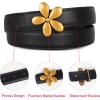 imageEXTREE Gold Buckle Belts for Women Fashion Waist Band Elegant Ladies Belt Gift for WomenIdeal for Dresses JeansVintage Golden Lucky Flower