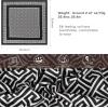 imageEXTREE Luxury Satin Head Scarf 35x35  Silklike Wrap for Women Versatile ShawlSun CoverWrapping Premium Gift for HerBlack and White Huizi Pattern