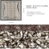 imageEXTREE Luxury Satin Head Scarf 35x35  Silklike Wrap for Women Versatile ShawlSun CoverWrapping Premium Gift for HerBlackedged Leopard Print