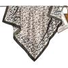 imageEXTREE Luxury Satin Head Scarf 35x35  Silklike Wrap for Women Versatile ShawlSun CoverWrapping Premium Gift for HerBlackedged Leopard Print