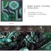 imageEXTREE Luxury Satin Head Scarf 35x35  Silklike Wrap for Women Versatile ShawlSun CoverWrapping Premium Gift for HerBohemian Retro Green