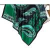 imageEXTREE Luxury Satin Head Scarf 35x35  Silklike Wrap for Women Versatile ShawlSun CoverWrapping Premium Gift for HerBohemian Retro Green