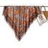 imageEXTREE Luxury Satin Head Scarf 35x35  Silklike Wrap for Women Versatile ShawlSun CoverWrapping Premium Gift for HerDouble Cashew Orange