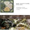 imageEXTREE Luxury Satin Head Scarf 35x35  Silklike Wrap for Women Versatile ShawlSun CoverWrapping Premium Gift for HerGreen Jungle