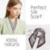 imageEXTREE Satin Scarf Mulberry Silk Printed Head Wrap Hair Band 7quotquot x 59quotquotA013
