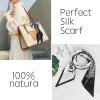 imageEXTREE Satin Scarf Mulberry Silk Printed Head Wrap Hair Band 7quotquot x 59quotquotA016