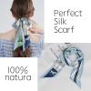 imageEXTREE Satin Scarf Mulberry Silk Printed Head Wrap Hair Band 7quotquot x 59quotquotA018