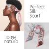 imageEXTREE Satin Scarf Mulberry Silk Printed Head Wrap Hair Band 7quotquot x 59quotquotA019