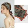 imageEXTREE Satin Scarf Mulberry Silk Printed Head Wrap Hair Band 7quotquot x 59quotquotA034