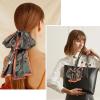imageEXTREE Satin Scarf Mulberry Silk Printed Head Wrap Hair Band 7quotquot x 59quotquotA034