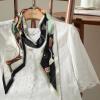 imageEXTREE Satin Scarf Mulberry Silk Printed Head Wrap Hair Band 7quotquot x 59quotquotA047